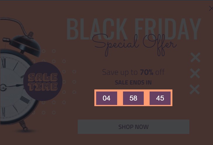 カウントダウンタイマーA / Bテスト