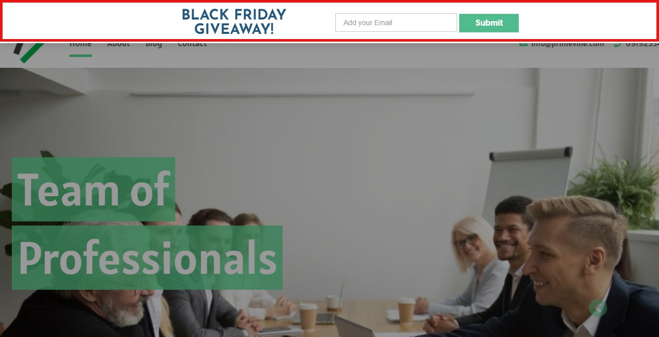 Esempio di barra mobile