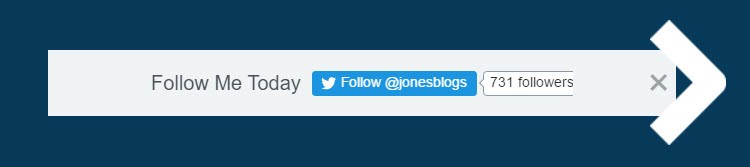 Barra galleggiante per i social media