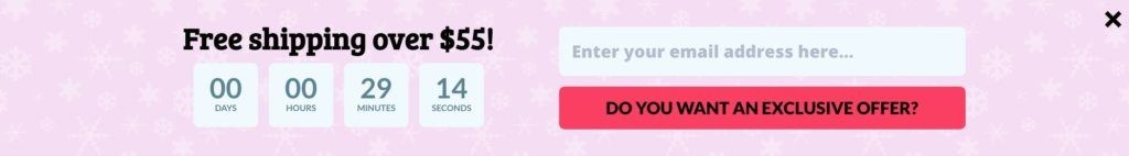 Barra mobile del timer per il conto alla rovescia