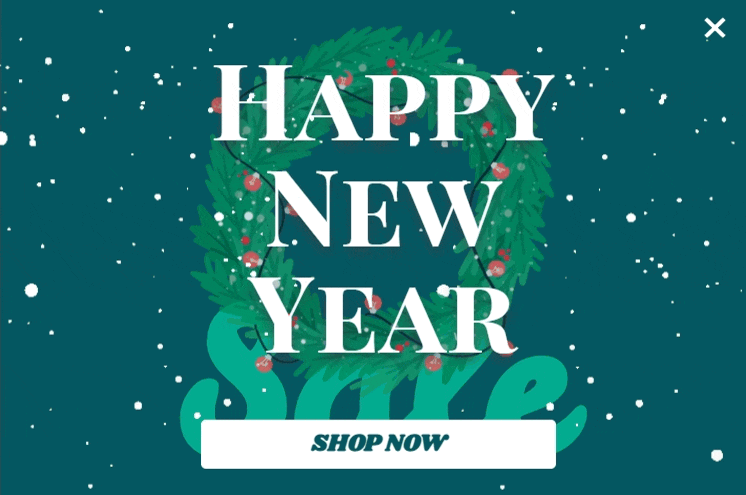 Modèle de promotion des ventes du nouvel an