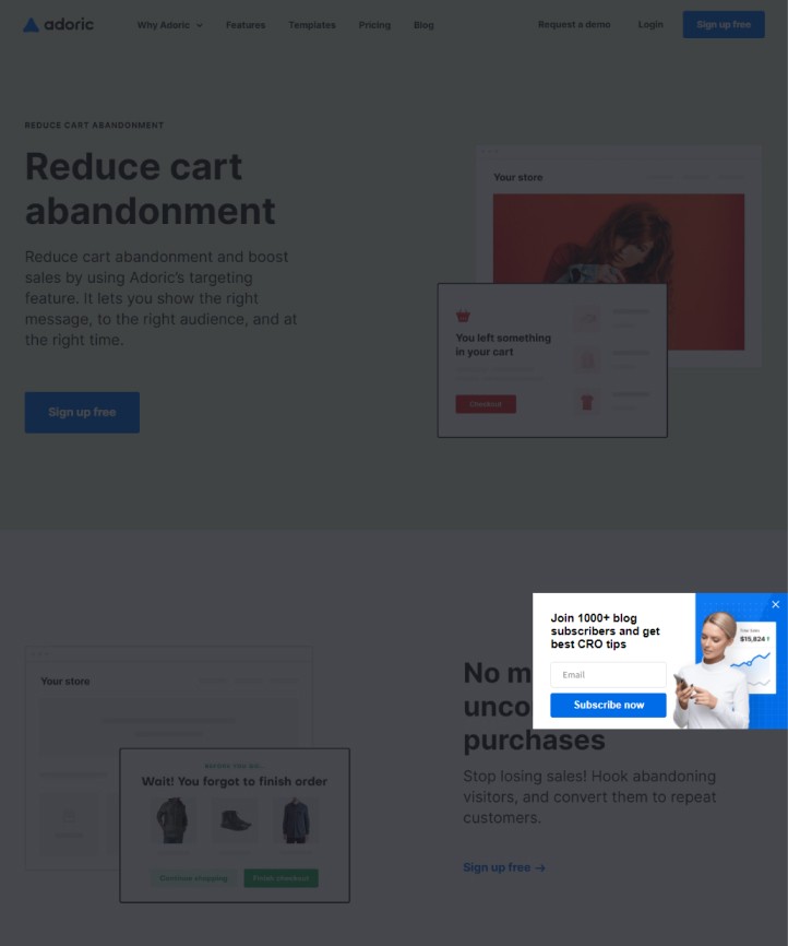 スライドインポップアップ