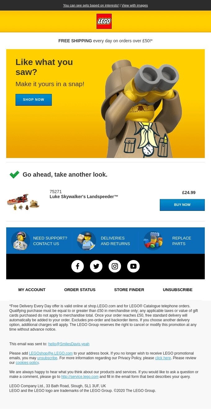 e-mail lego