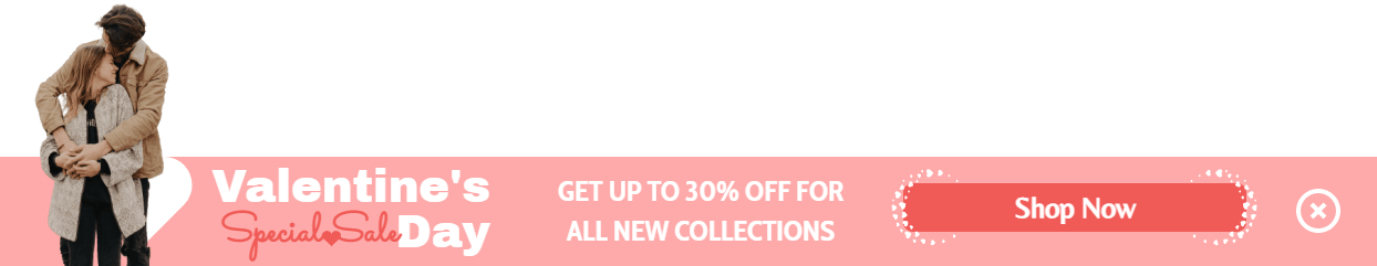 Valentinstag Verkauf schwimmende Bar Vorlage