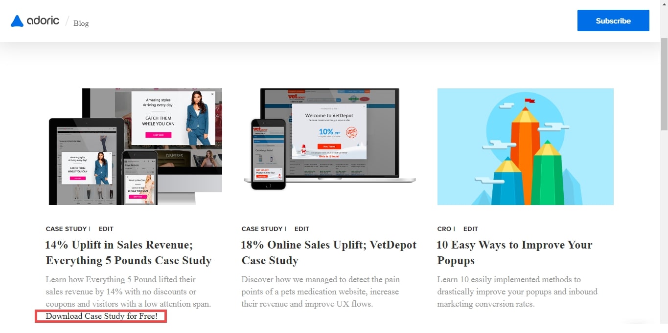 ข้อความใต้บทความบล็อกแนะนำกรณีศึกษา PDF