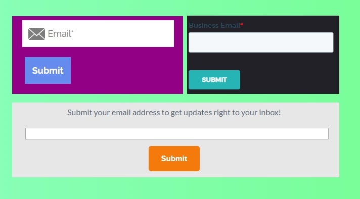 ตัวอย่างการเรียกร้องให้ดำเนินการกล่องบอกรับสมาชิก