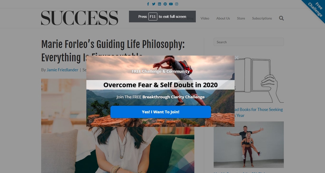 กล่องป๊อปอัปกำหนดกรอบการกระทำของการออกจากเว็บไซต์ของคุณเป็นการสูญเสีย