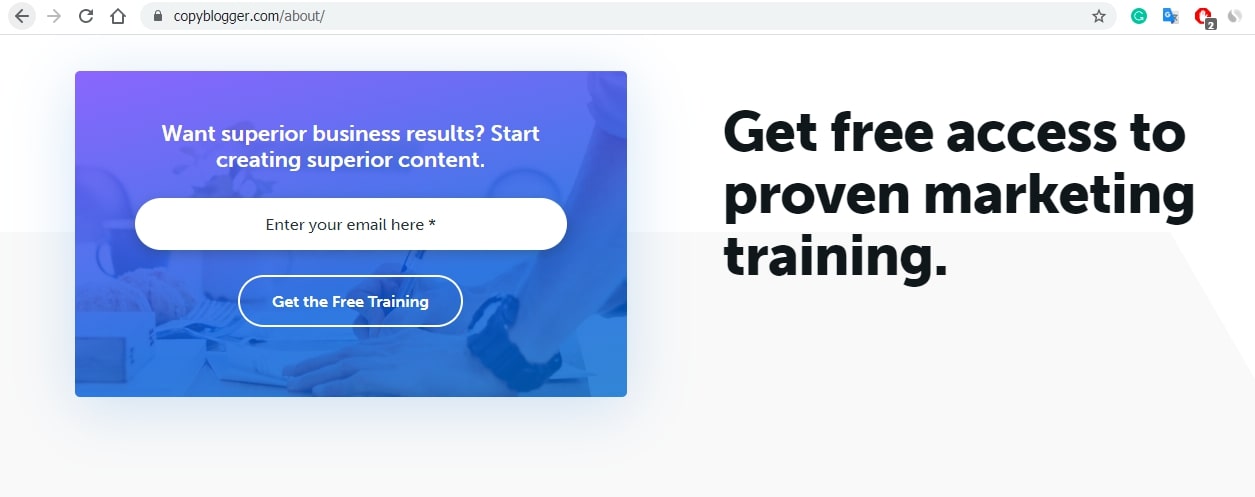 แบบฟอร์มสมัครสมาชิกในหน้าเกี่ยวกับเรา