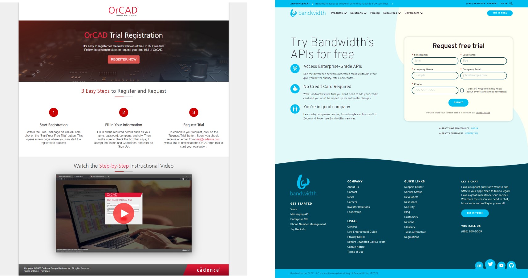 link-uri de navigare în pagina de destinație