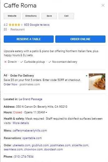 GMB-Beispiel Caffe Roma