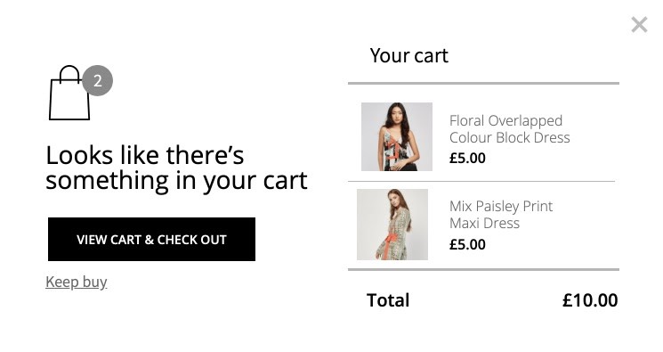 Shopify ป๊อปอัปเจตนาทางออก