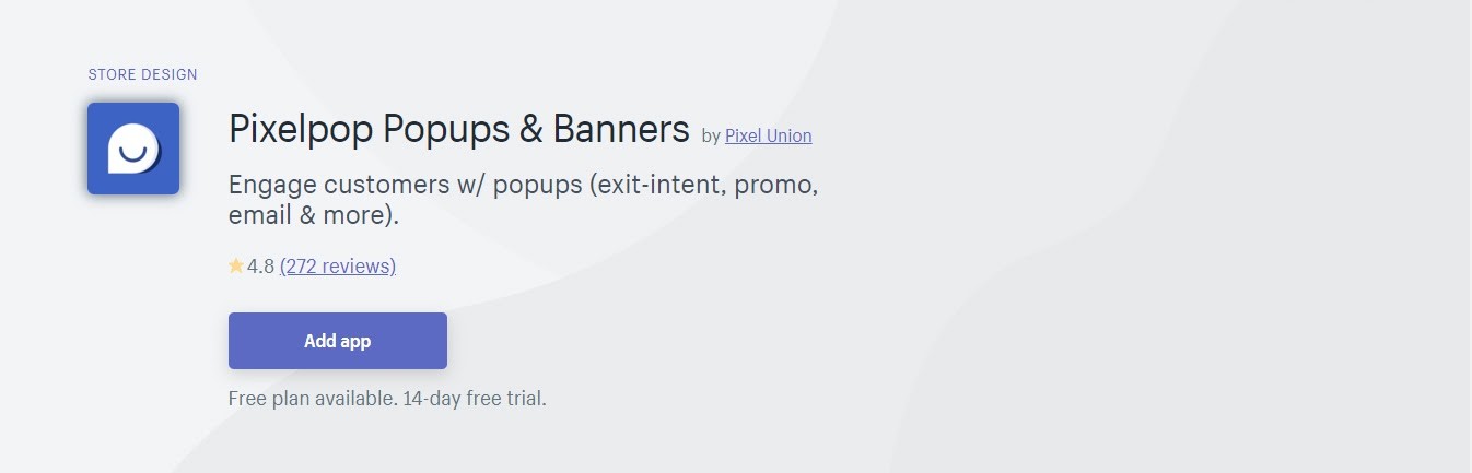 Shopify ออกจากแอปป๊อปอัป