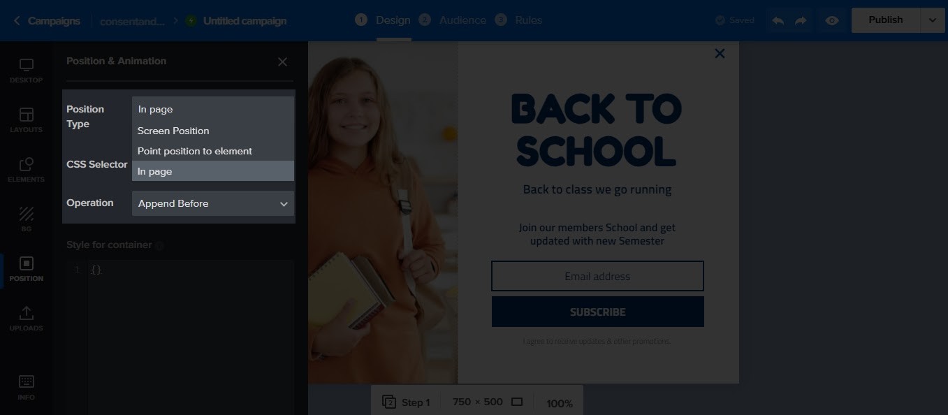 pozycjonowanie w linii