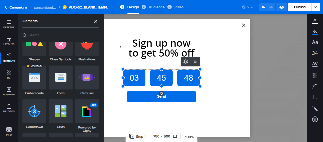 Editar cronômetro de contagem regressiva WordPress