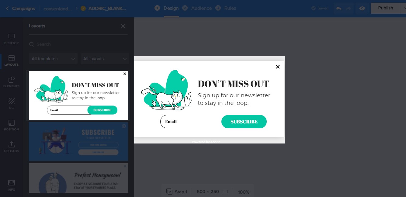 이메일 수신 동의 팝업 템플릿