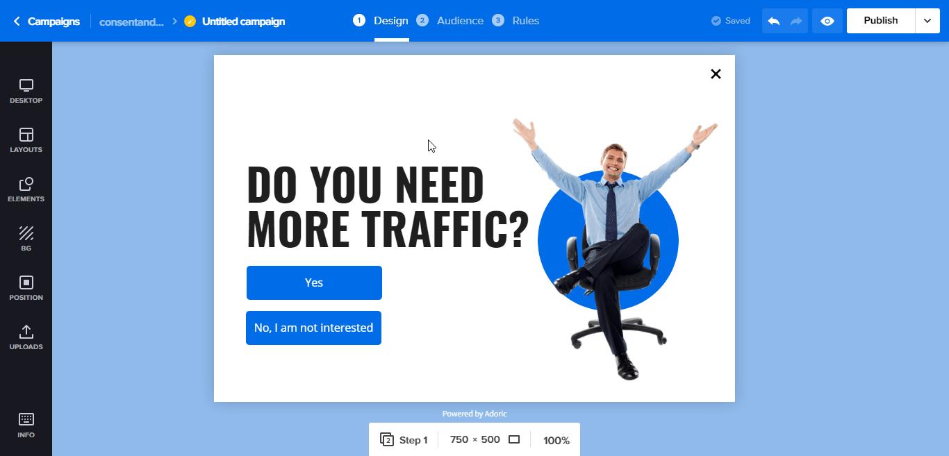 マルチステップポップアップ