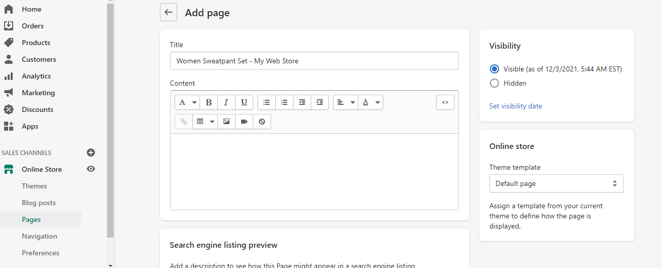 Classificação do Shopify