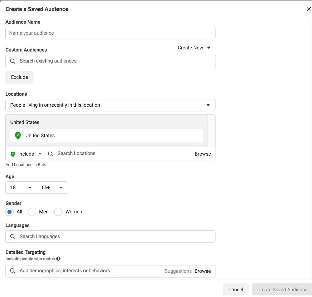 Audiencias de Facebook