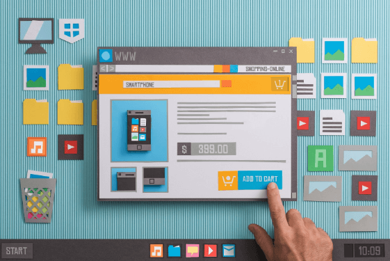 ผู้ชมการช็อปปิ้งอีคอมเมิร์ซ