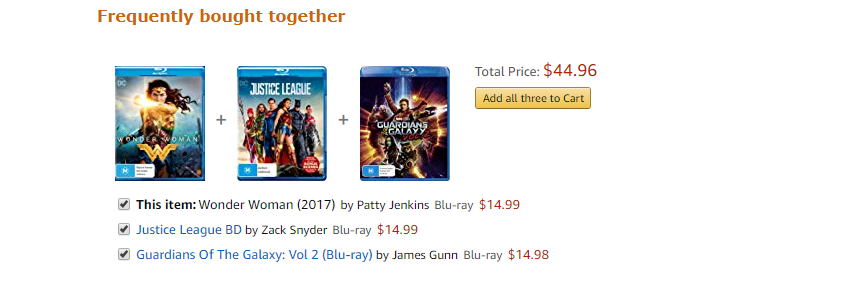 經常一起購買的交易