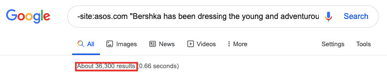 Resultados de búsqueda de Google para -sitio: asos.com Bershka