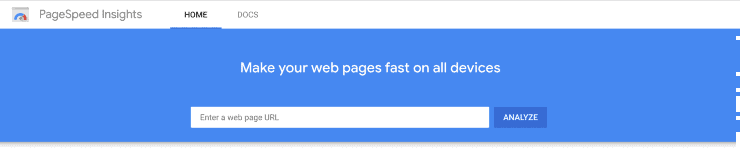 Come migliorare la SEO: uno screenshot di PageSpeed Insights