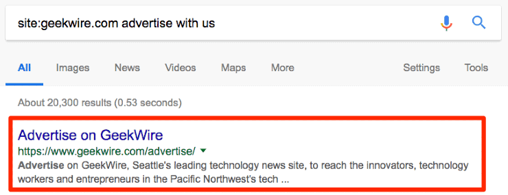 Resultado de pesquisa do Google para o site: geekwire.com anuncie conosco