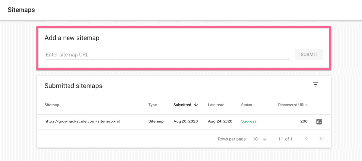 新しいサイトマップをGoogle検索コンソールに追加します-サイトをGoogleに送信します