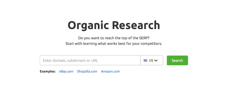 สกรีนช็อตของการวิจัยอินทรีย์ SEMRush - seo tips