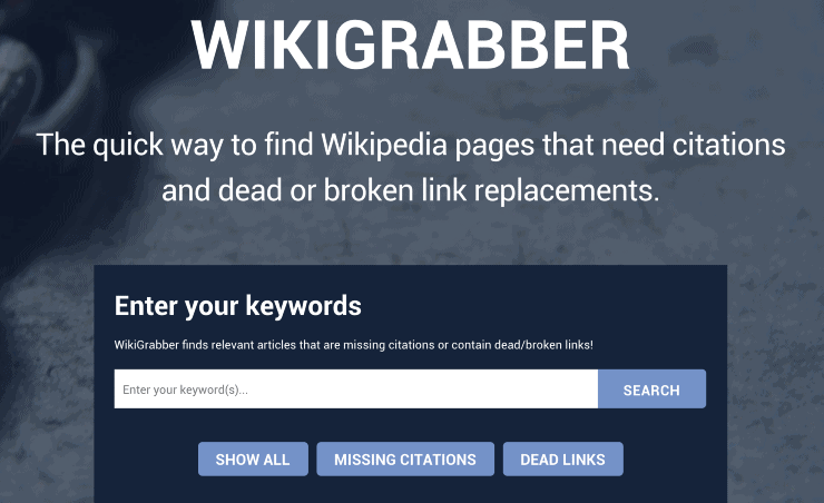 Wikigrabber - วิกิพีเดียลิงก์ย้อนกลับการเข้าชมแบบอินทรีย์