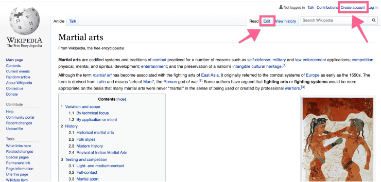 วิกิพีเดีย ลิงก์ย้อนกลับเพื่อเพิ่มศิลปะการป้องกันตัวจราจรอินทรีย์