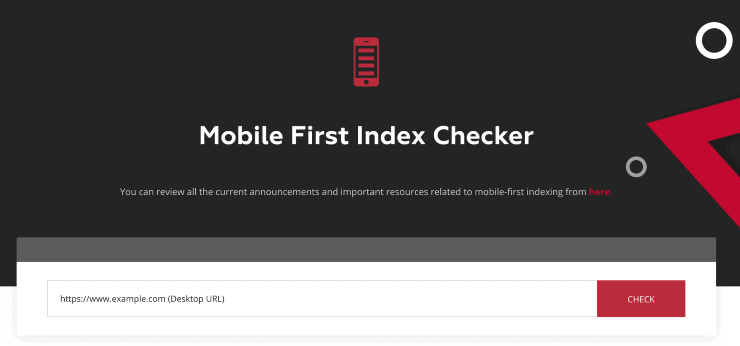 ตัวอย่างข้อมูลหน้า Landing Page ของตัวตรวจสอบดัชนีสำหรับมือถือ - เครื่องมือ SEO ฟรีที่ดีที่สุด