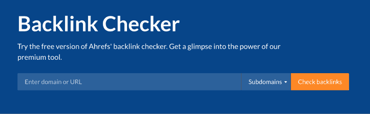 Ahrefsバックリンクチェッカーランディングページスニペット-最高のSEOリンク構築ツール