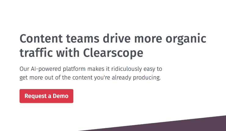 Clearscopeランディングページスニペット-最高のSEOコンテンツ分析ツール