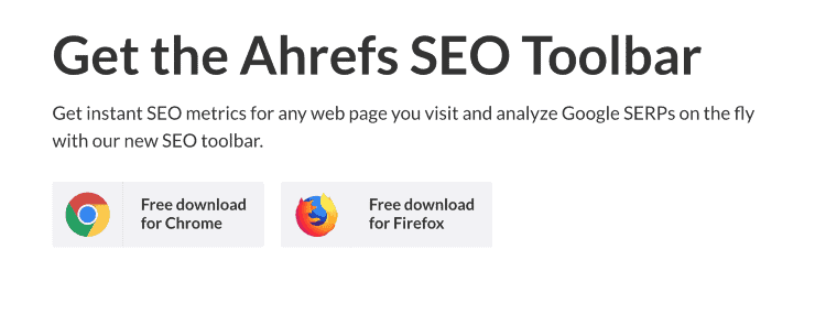AhrefsSEOツールバーランディングページスニペット-最高のページ上のseoツール