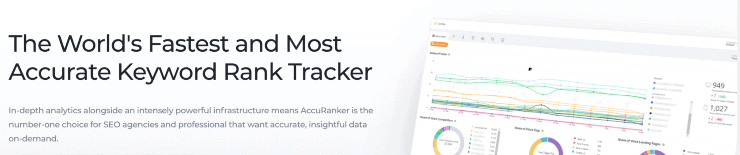 AccuRankerランディングページスニペット-最高のSEOランク追跡ツール