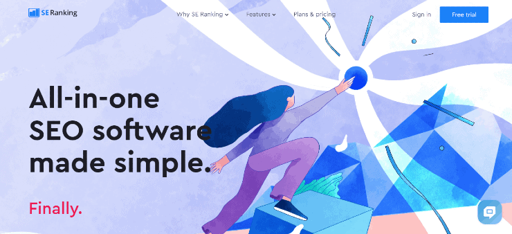 SE 排名主頁片段 - 免費和付費 Ahrefs 替代品