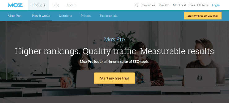 Moz 主頁片段 - 免費和付費 Ahrefs 替代品