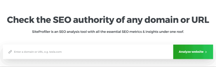 หน้า Landing Page ของตัวสร้างโปรไฟล์เว็บไซต์ Mangools - SpyFu Alternatives