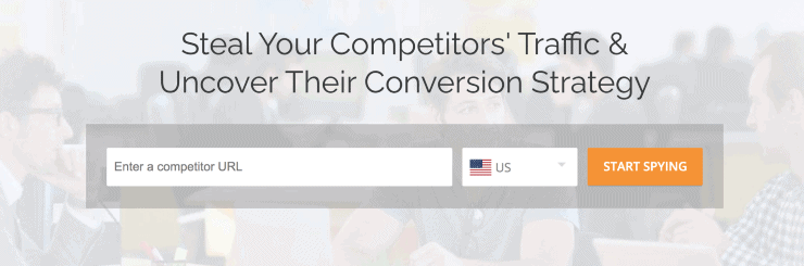 ตัวอย่างข้อมูลหน้า Landing Page ของ iSpionage - SpyFu Alternatives