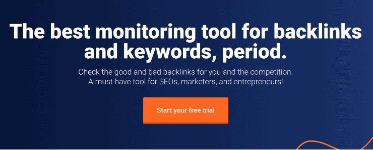 Monitor Backlinks Landing Page Snippet - Meilleurs outils de vérification de backlinks