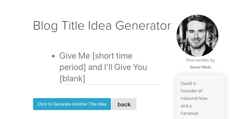 inbound headline generator