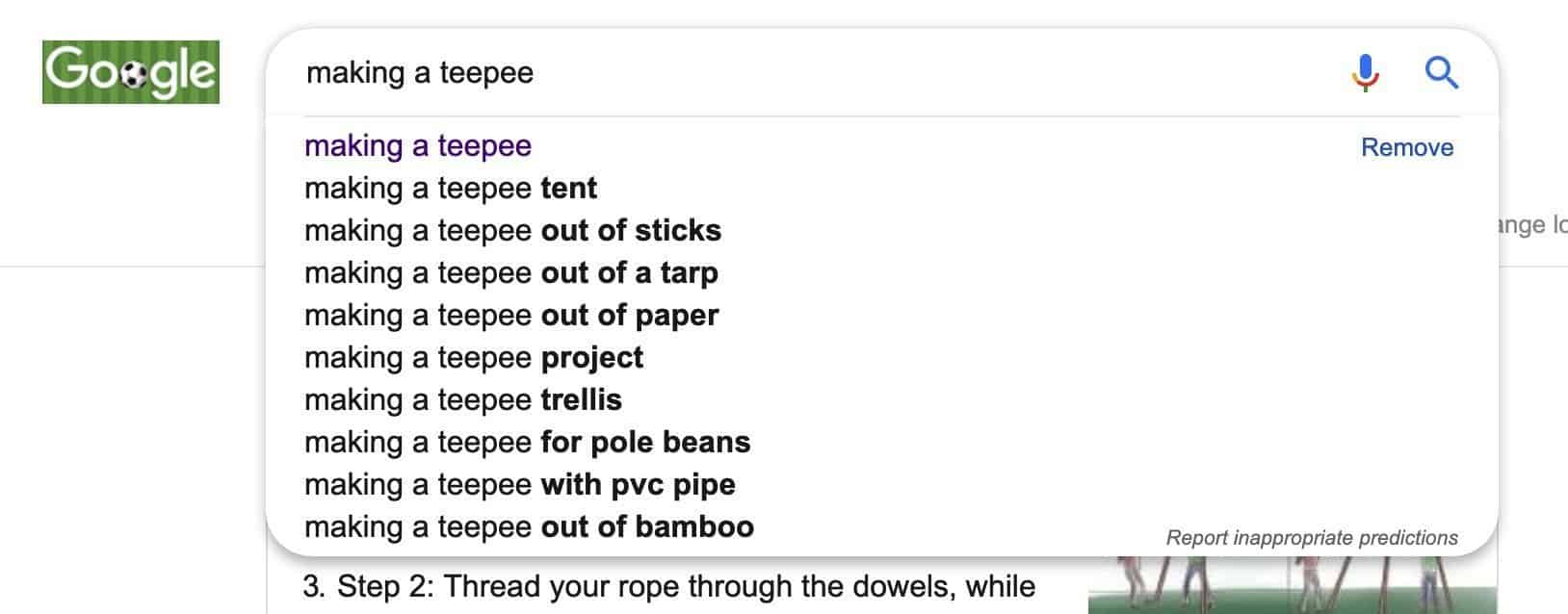 google auto suggest - seo focus keyword variations