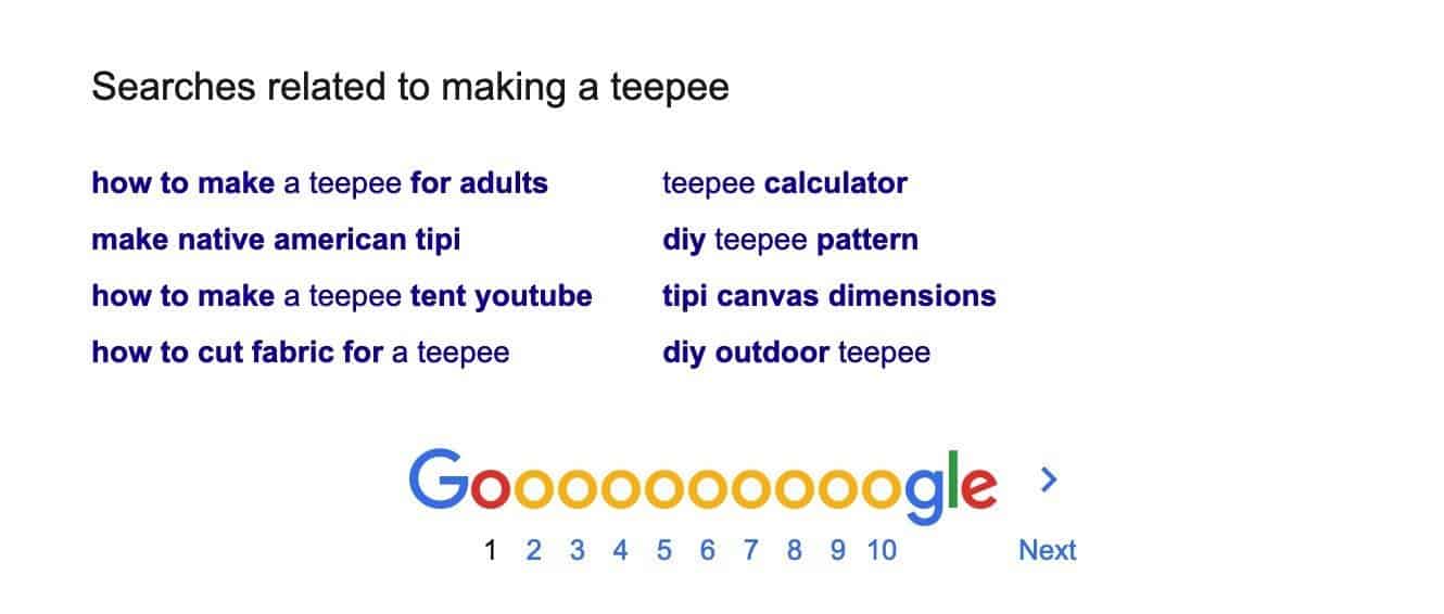 google auto suggest - seo focus keyword variations