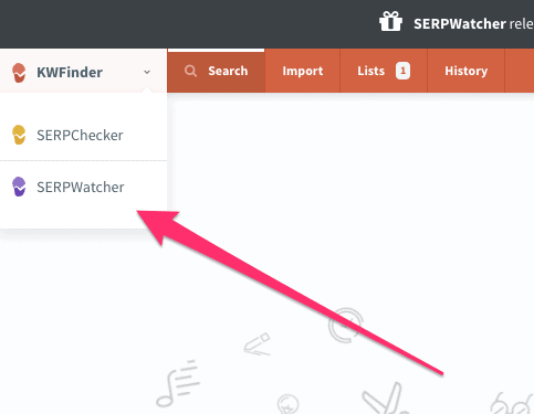 SERPWatcher Tab