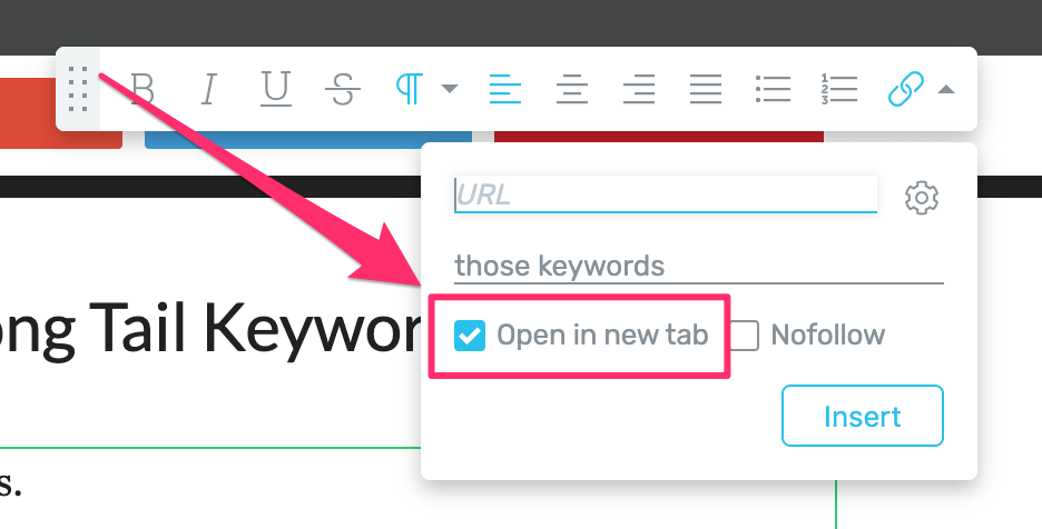 在新標籤頁中打開 open links in new tab