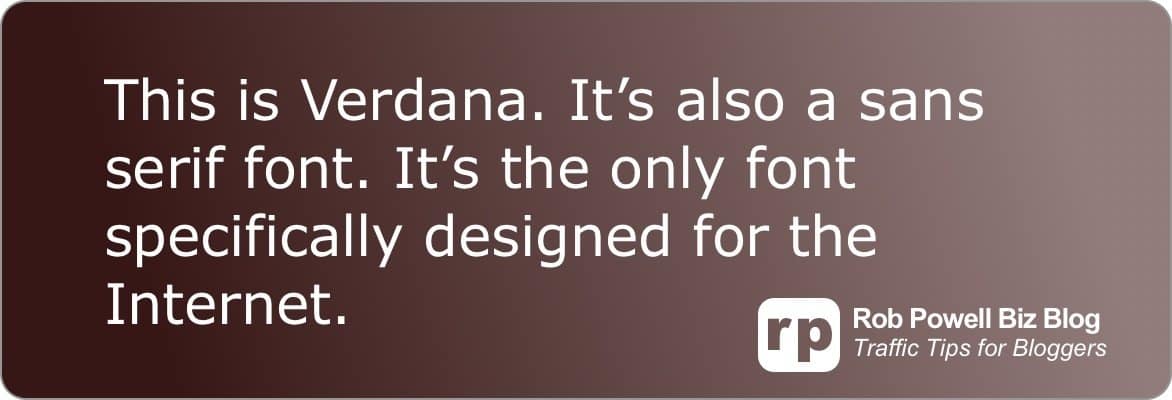verdana 字體