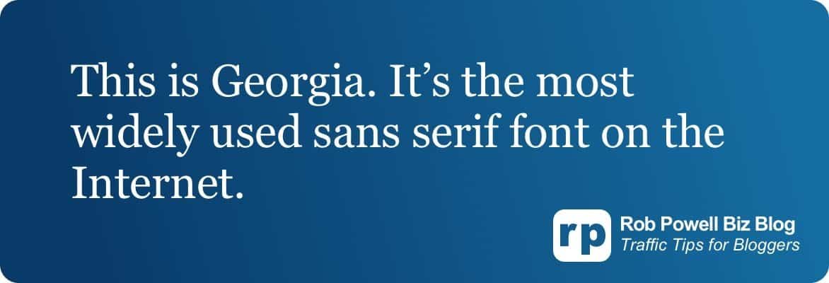 喬治亞字體 georgia font