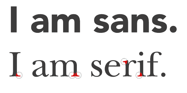 無襯線字體 serif and sans serif