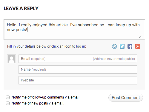 jetpack comments for wordpress